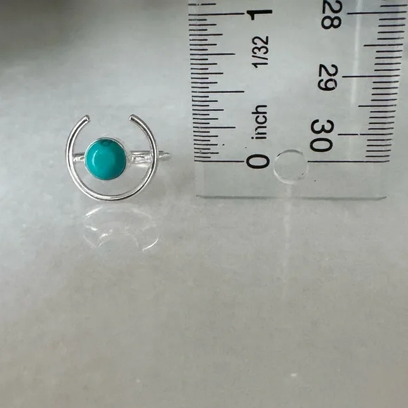 NWOT Sundance Cat’s Cradle Ring, Turquoise, Sterling Silver - Picture 5 of 6